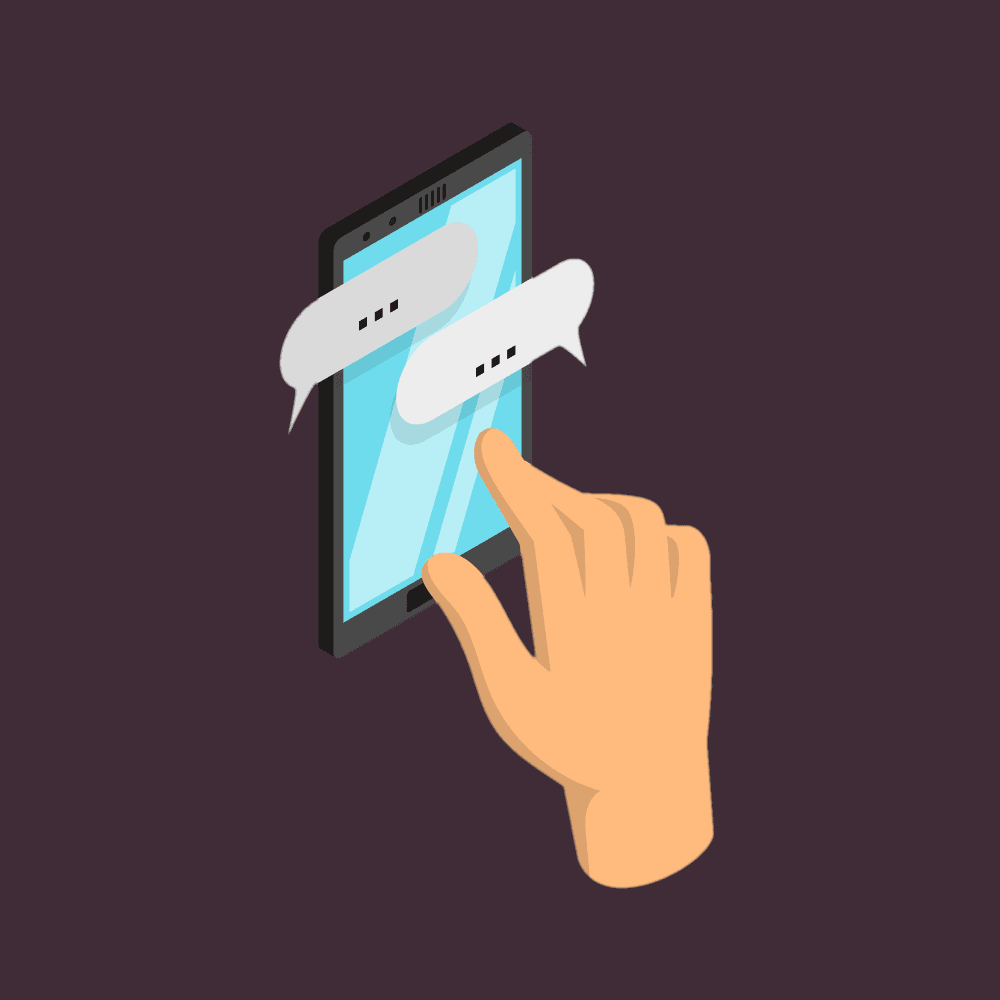スマホから要確認DMに返信するイメージ